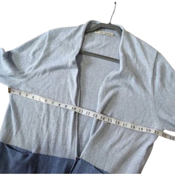 Mansted colorblock long sleeve knitted cardigan sweater size L - Picture 8 of 9